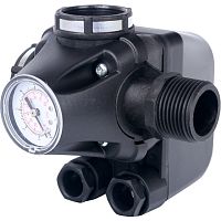 Реле давления для водоснабжения со встроенным манометром PM5-3W, 1-5 бар STOUT (SCS-0001-000053)