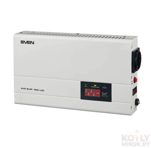 Стабилизатор напряжения SVEN AVR SLIM-500 LCD