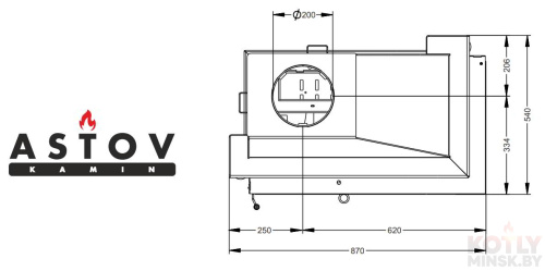 Топка ASTOV П2С 800 фото 2
