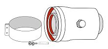 Адаптер ARISTON _60/100 с отводом конденсата 3318008