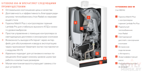картинка Конденсационный газовый котел Viessmann Vitodens 50 W B0KA 19 фото 4
