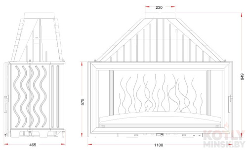 Топка каминная Invicta Grand Vision 1100 фото 4