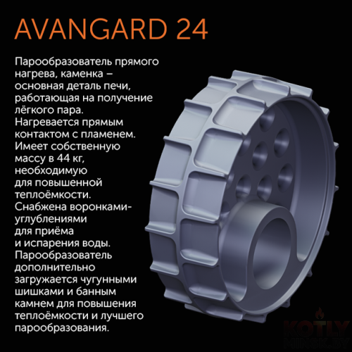 Банная печь Технолит AVANGARD ЗК 24 (M) фото 3