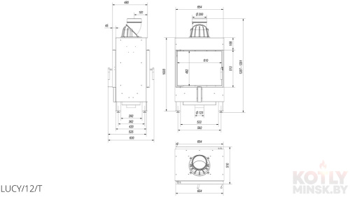 Топка каминная Kratki Lucy 12 tunel фото 4