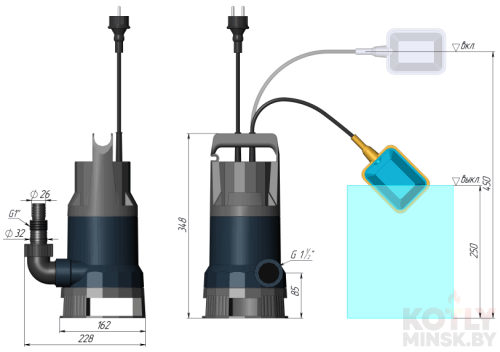 Насос дренажный UNIPUMP VORT 1101 PW фото 3